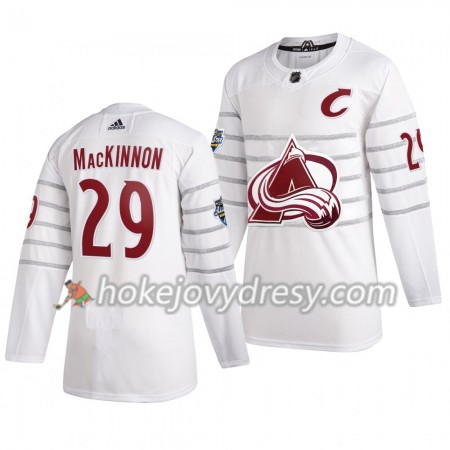 Pánské Hokejový Dres Colorado Avalanche Nathan MacKinnon 29 Bílá Adidas 2020 NHL All-Star Authentic